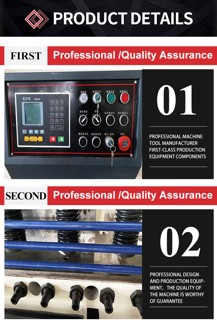 E21 Máy cắt Cnc thủy lực 8 * 2500 Máy cắt thép tấm Cắt kim loại tấm