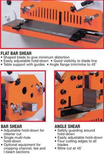 Q35y Series Multifunctional Hydraulic Iron Worker Combined Shearing And Punching Machine Máy cắt và đột kết hợp máy cắt sắt thủy lực dòng Q35y Series